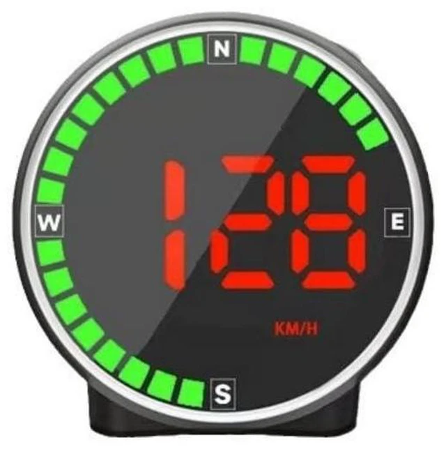 Main image of Car GPS HUD Smart Digital Speedometer Vehicle Speed Display Automotive Dashboard Compass Mode USB Powered KM/H MPH Switch Time and Direction Indicator Universal ABS 130g