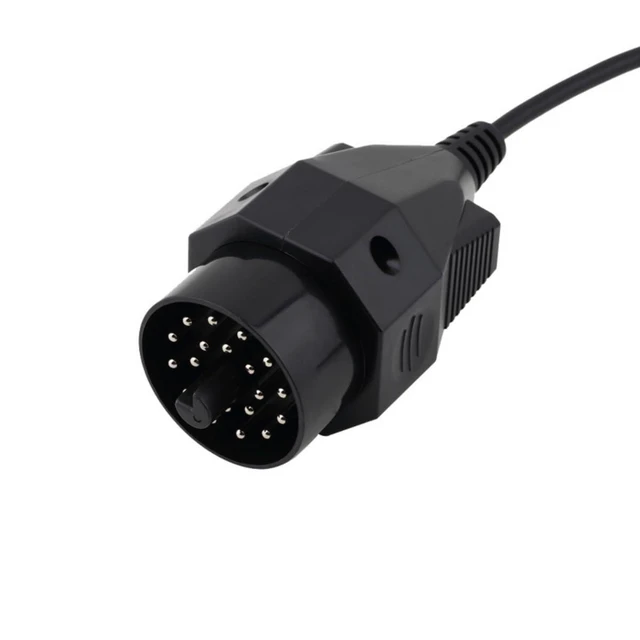 Alt view image 3 of 4 - 20 Pin to 16 Pin OBD1 to OBD2 Adapter Cable OBDII Diagnostic Connector 20-Pin Male to 16-Pin Female Data Link Cable for E30 E36 E34 E39 E38 E53 Vehicles 40cm/15.7in