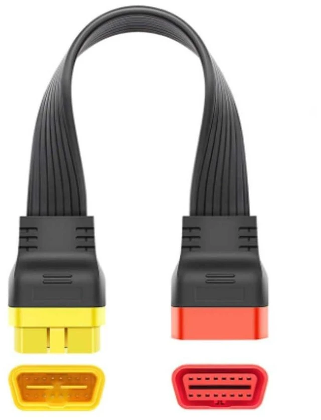 Main image of Flat 16Pin OBD2 Extension Cable Male to Female for X431 V/PRO3/Easydiag OBD2 Port Extension Lead for Car 16Pin Male Female Connection Cable for Extension Use 1.18ft/36cm 1PC