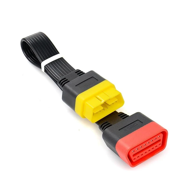 Alt view image 2 of 7 - Flat 16Pin OBD2 Extension Cable Male to Female for X431 V/PRO3/Easydiag OBD2 Port Extension Lead for Car 16Pin Male Female Connection Cable for Extension Use 1.18ft/36cm 1PC
