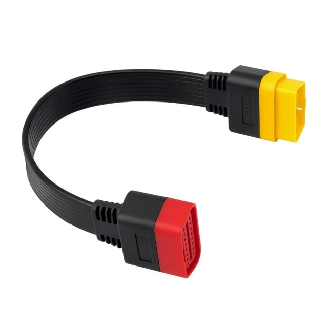 Alt view image 6 of 7 - Flat 16Pin OBD2 Extension Cable Male to Female for X431 V/PRO3/Easydiag OBD2 Port Extension Lead for Car 16Pin Male Female Connection Cable for Extension Use 1.18ft/36cm 1PC