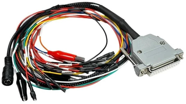 Alt view image 2 of 3 - DB25 Boot Bench V4 Pinout Cable for SM2 PRO J2534 VCI ECU Read and Write Diagnostic Cable with 3 LED Lights ON/OFF and AUTO Modes Integrated Ignition Switch External Power Required