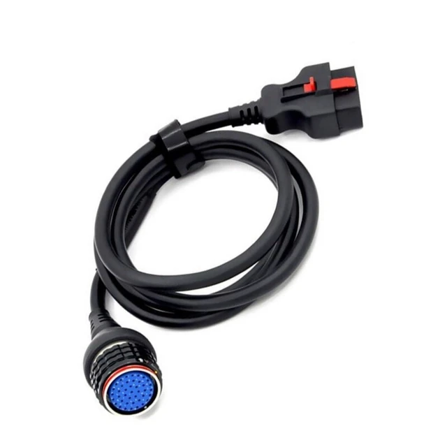 Alt view image 3 of 5 - OBD2 Diagnostic Cable Vehicle Diagnostic Interface Cable SD C4 C5 16-Pin Main Connector Standard OBD-II Gold-Plated Pins Secure Locking Mechanism Vehicle Programming 6-Foot Black