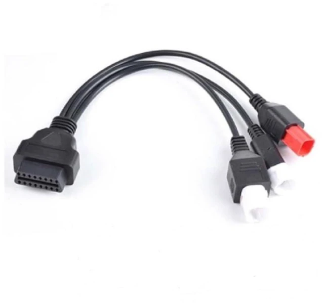 Main image of OBD Adapter Cable 3+4 Pin and 6-Pin Connector to OBD 16-Pin Diagnostic Cable OBD-II Vehicle Diagnostic Connector Automotive Troubleshooting Adapter with Plug and Play Design Red