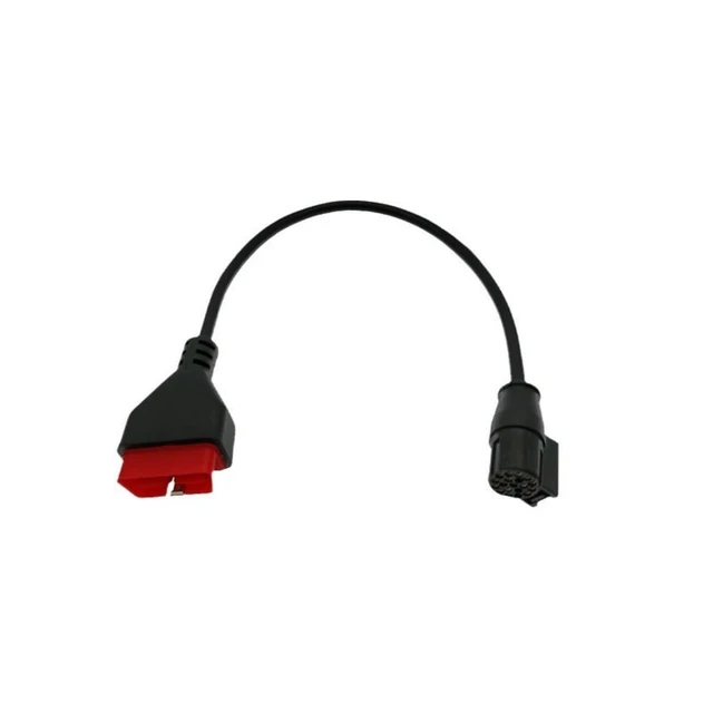 Alt view image 3 of 3 - OBD2 16-Pin Diagnostic Cable Adapter with Male Connector Red Interface Heavy-Duty Reinforced Jacket Secure Plug-and-Play Vehicle Onboard Diagnostics Connection Cable for Mechanics Technicians Black