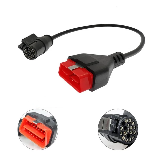 Alt view image 2 of 3 - OBD2 16-Pin Diagnostic Cable Adapter with Male Connector Red Interface Heavy-Duty Reinforced Jacket Secure Plug-and-Play Vehicle Onboard Diagnostics Connection Cable for Mechanics Technicians Black