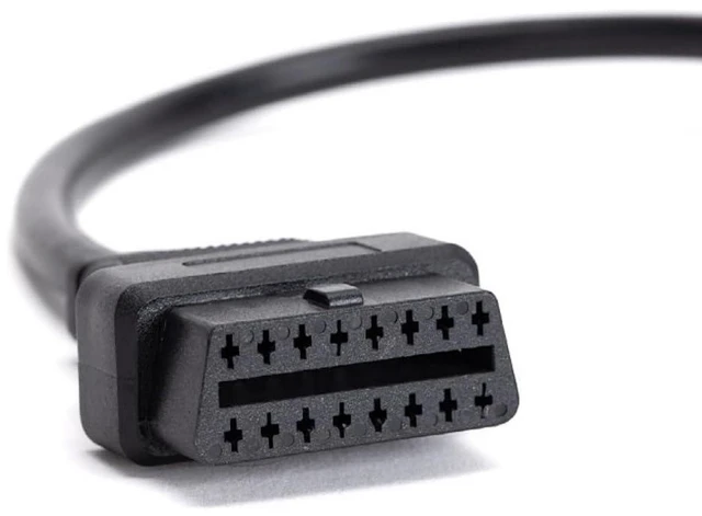 Alt view image 3 of 7 - OBD2 Connector Adapter Cable 22 Pin Male to 16 Pin OBD2 Female OBD Diagnostic Cable for 22 Pin Vehicle Interface 22 Pin to OBD2 16 Pin Connection Converter 0.98ft/30cm