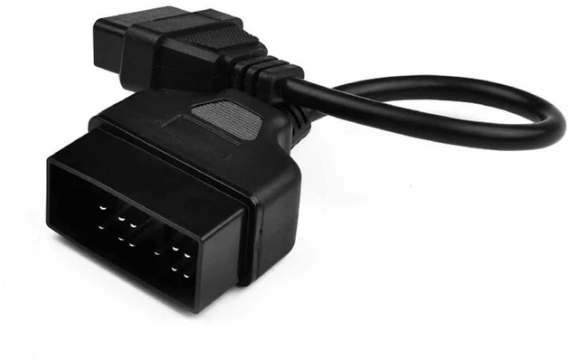 Alt view image 5 of 7 - OBD2 Connector Adapter Cable 22 Pin Male to 16 Pin OBD2 Female OBD Diagnostic Cable for 22 Pin Vehicle Interface 22 Pin to OBD2 16 Pin Connection Converter 0.98ft/30cm