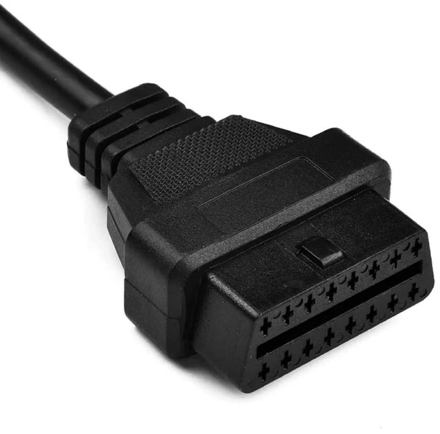 Alt view image 7 of 7 - OBD2 Connector Adapter Cable 22 Pin Male to 16 Pin OBD2 Female OBD Diagnostic Cable for 22 Pin Vehicle Interface 22 Pin to OBD2 16 Pin Connection Converter 0.98ft/30cm