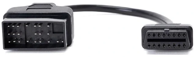 Alt view image 6 of 7 - OBD2 Connector Adapter Cable 22 Pin Male to 16 Pin OBD2 Female OBD Diagnostic Cable for 22 Pin Vehicle Interface 22 Pin to OBD2 16 Pin Connection Converter 0.98ft/30cm