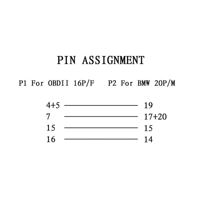 Alt view image 5 of 5 - 20 Pin OBD to 16 Pin OBD2 Adapter Cable Male to Female Round Diagnostic Connector OBDII Data Link Cord for 20 Pin Socket Vehicles Black 25CM Cable Length Excluding Handles 40CM Overall Length 1Pc