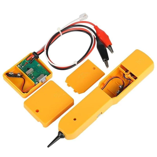 Alt view image 2 of 3 - EM415PRO Cable Tracker Kit Wire Tracer and Circuit Tester RJ11 Short and Open Circuit Finder with Sender and Receiver Audio Tone LED Indicators Alligator Clips and Carrying Case Yellow
