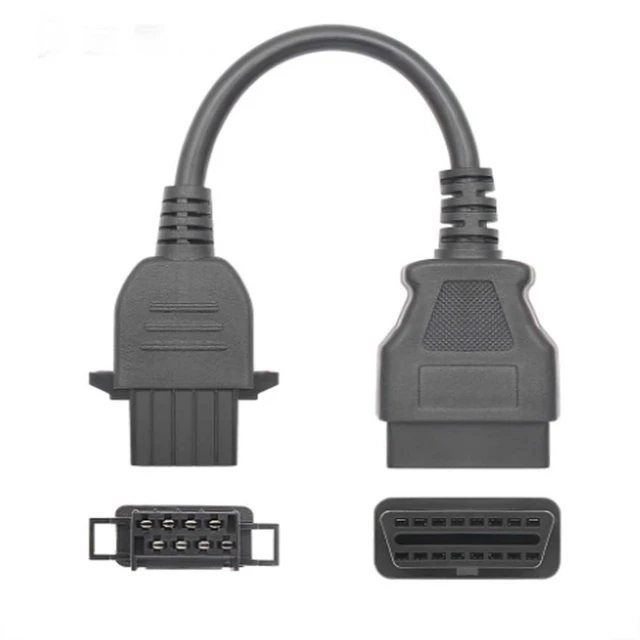 Main image of OBD2 Diagnostic Adapter Cable 16-Pin to 8-Pin OBD Extension Cable Connector 16-Pin Female to 8-Pin Male Diagnostic Port Converter for Truck Vehicle Service