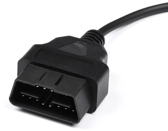 Alt view image 2 of 6 - 16-Pin OBD2 Male to Cigarette Lighter Female Socket Adapter Cable 18AWG Vehicle Power Supply Extension Cord 1.9FT/60cm OBD2 Connector Cable for Car Electronics Diagnostic Tools and 12V Accessories