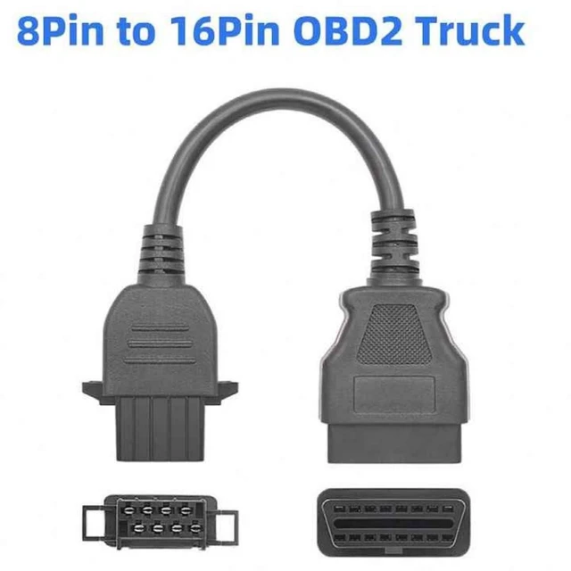 Alt view image 4 of 7 - OBD2 Diagnostic Adapter Cable 16-Pin to 8-Pin OBD Extension Cable Connector 16-Pin Female to 8-Pin Male Diagnostic Port Converter for Truck Vehicle Service