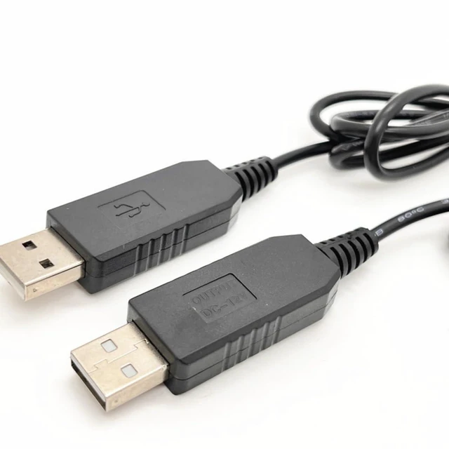 Alt view image 7 of 7 - USB DC 5V to 12V Boost Cable 5.5mm by 2.1mm Male Connector 1A DC Power Supply Cord Model DC5V-12V PVC Voltage Booster Cable for USB Hub USB Lamp USB Fan and USB Speaker Black 1 Meter 1pc