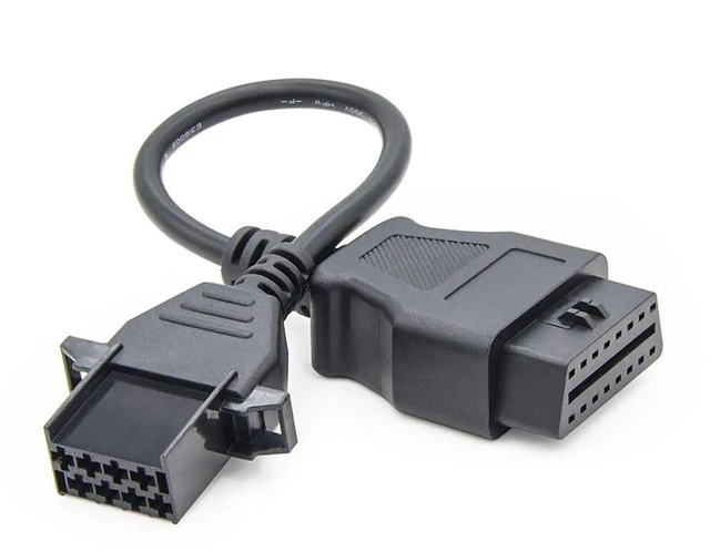 Alt view image 2 of 7 - 8 Pin to 16 Pin OBD2 Adapter Cable 8 Pin OBD Connector to 16 Pin OBD2 Diagnostic Interface Cable for Truck Automotive Computer Systems CDP+ TCS Tools 12V 20cm 1pc
