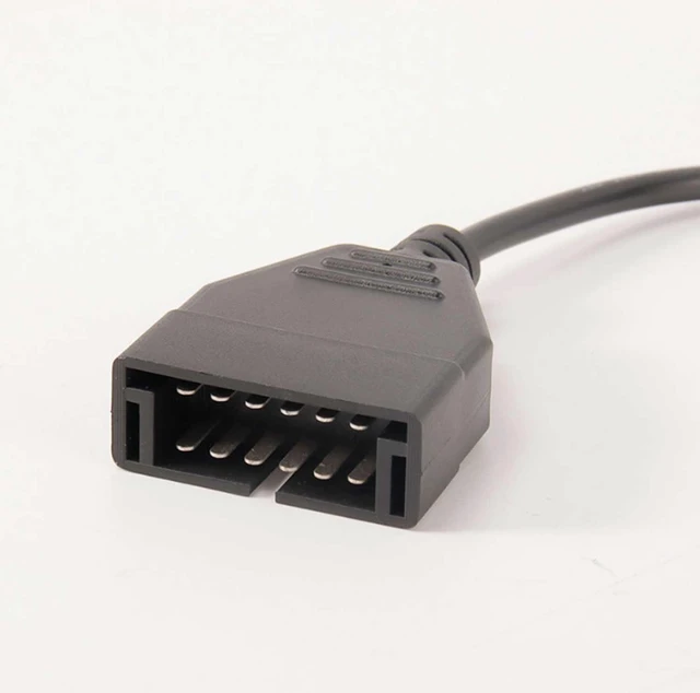 Alt view image 2 of 5 - 12-Pin OBD1 to 16-Pin OBD2 Adapter Cable Diagnostic Connector Converter Data Link Cable for OBD2 Port Vehicles Plug and Play Flexible Cable Compact Design 1.3ft/40cm