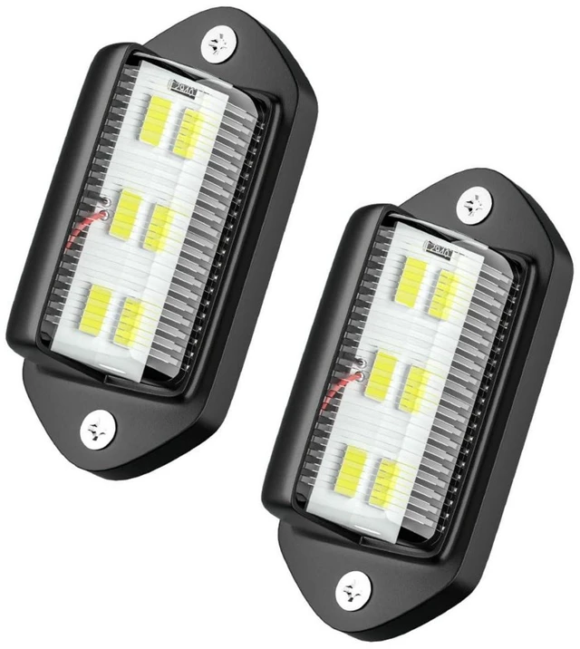 Main image of 6 LED Tail Lamp Side Marker Lights PZD-6LED 12-2V ABS+LED Vehicle Marker Lamps 1.8W 200LM IP65 6500K for TPickups Trucks SUVs Buses License Plate Taillight Edge Lights Black Shell 2pcs/Pack