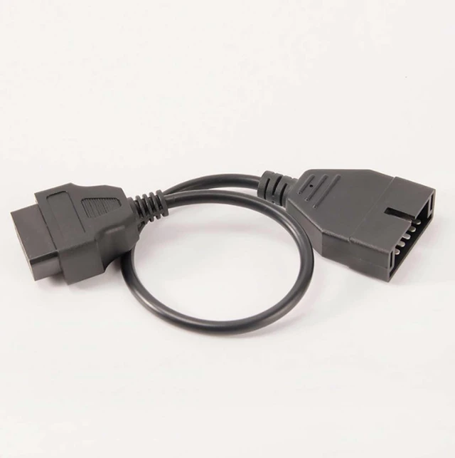 Alt view image 4 of 5 - 12-Pin OBD1 to 16-Pin OBD2 Adapter Cable Diagnostic Connector Converter Data Link Cable for OBD2 Port Vehicles Plug and Play Flexible Cable Compact Design 1.3ft/40cm