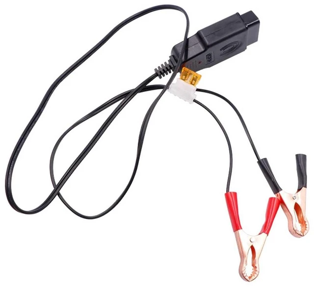 Alt view image 6 of 6 - OBD Battery Replacement Cable ECU Memory Saver Power Supply Tool OBD Port Battery Backup Cable with Heavy-Duty Insulated Copper-Tipped Clamps for Car Battery Replacement 1.1 Meter Wire