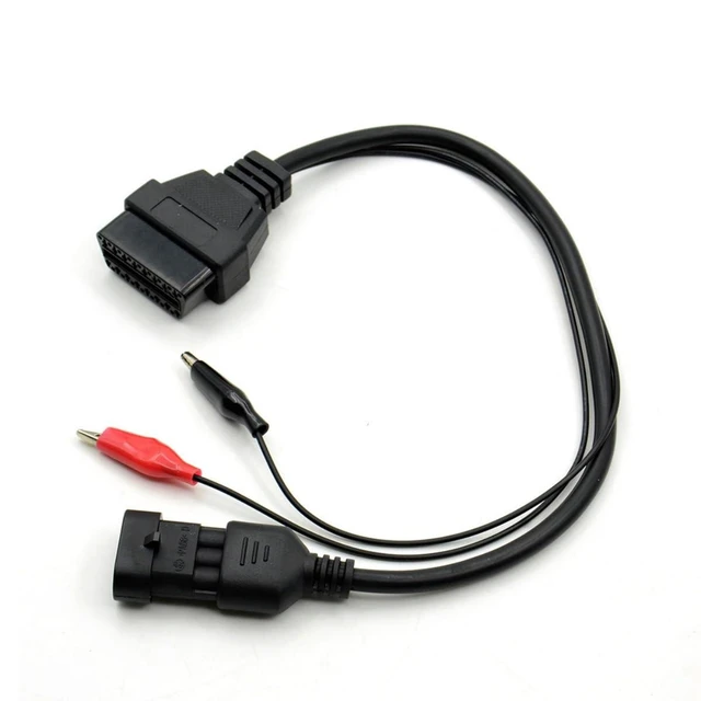 Alt view image 5 of 6 - OBD2 Diagnostic Extension Cable 3 Pin to 16 Pin Adapter Car Repair Connector Fiat 3pin Model Vehicle Code Reader Cable Plastic 12-24V 2-5W CE Plug and Play Engine Exhaust Testing 10inch