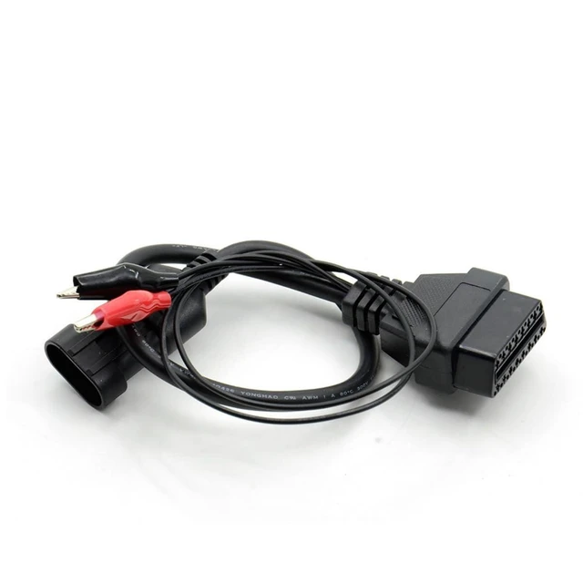 Alt view image 3 of 6 - OBD2 Diagnostic Extension Cable 3 Pin to 16 Pin Adapter Car Repair Connector Fiat 3pin Model Vehicle Code Reader Cable Plastic 12-24V 2-5W CE Plug and Play Engine Exhaust Testing 10inch