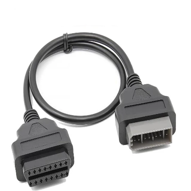 Alt view image 5 of 5 - 14-Pin to 16-Pin OBD2 Diagnostic Cable Automotive Data Link Connector Adapter Flexible Coiled Cable for Old Car OBD Port Plug and Play Vehicle Troubleshooting and Maintenance 40cm/15.7in