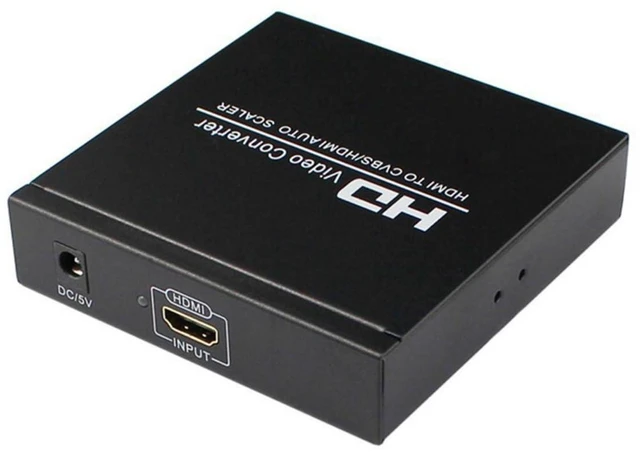 Alt view image 5 of 7 - HDMI to CVBS RCA AV Converter with HDMI Output Auto Scaler NTSC/PAL Video Converter HDMI 1.3 Support 5V DC/1A Dual Output for TV VCR DVD Recorders 21.5x55x15CM