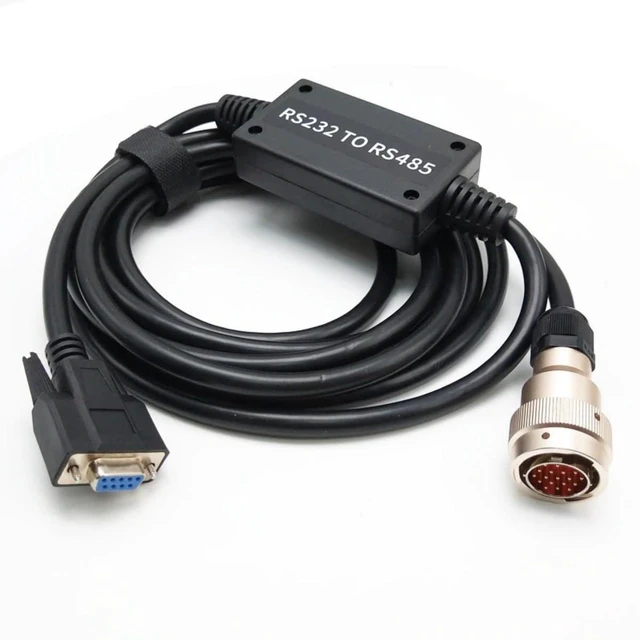 Main image of C3 OBD2 Diagnostic Cable RS232 to RS485 Converter Cable with PCB Star Module DB9 Female to 16-Pin Circular Connector Gold-Plated Contacts Black Heavy-Duty PVC Jacket Approximately 6 Feet