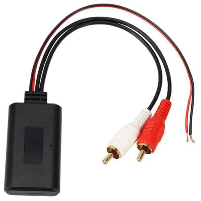 Alt view image 2 of 3 - Bluetooth 5.0 Car Audio Adapter Wireless Bluetooth Music Receiver for Car Stereo RCA Male to AUX IN Lotus Female Audio Cable Module 5-12V