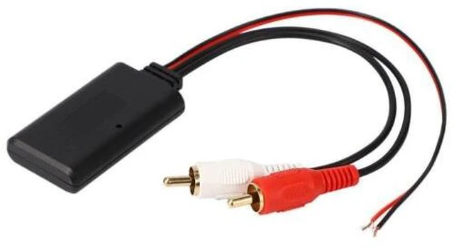 Alt view image 3 of 3 - Bluetooth 5.0 Car Audio Adapter Wireless Bluetooth Music Receiver for Car Stereo RCA Male to AUX IN Lotus Female Audio Cable Module 5-12V