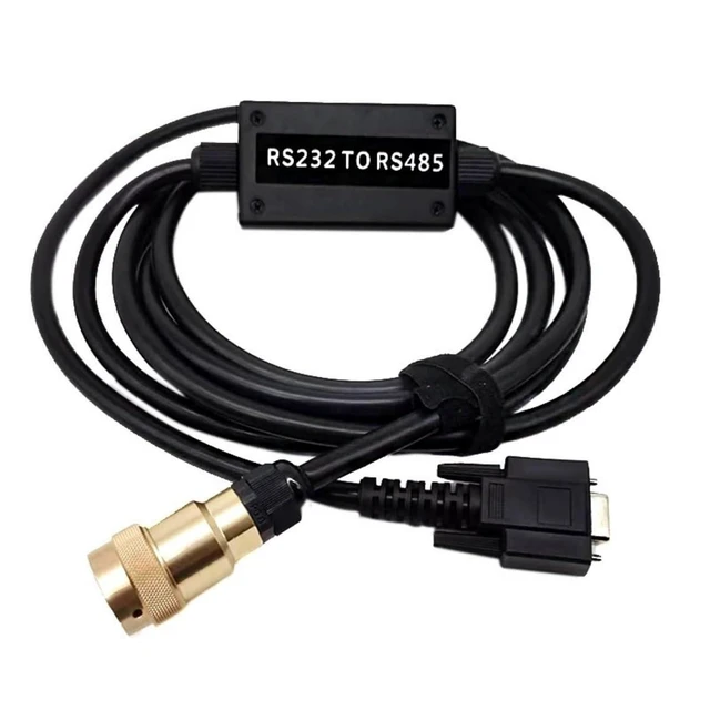 Alt view image 2 of 6 - C3 OBD2 Diagnostic Cable RS232 to RS485 Converter Cable with PCB Star Module DB9 Female to 16-Pin Circular Connector Gold-Plated Contacts Black Heavy-Duty PVC Jacket Approximately 6 Feet