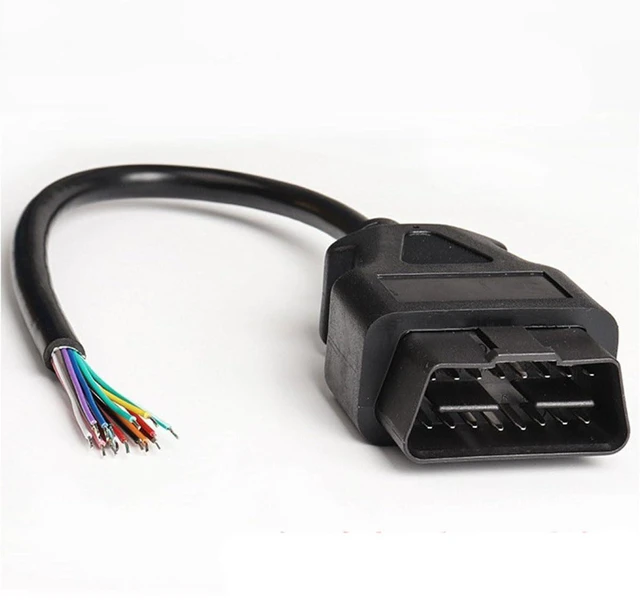 Main image of 16Pin OBD2 Extension Cable Open Male Universal Automotive Diagnostic Cable 26AWG Reliable Data Transmission Lead for Vehicle OBD Port Diagnostic Tools Plug and Play for Mechanics and DIY 0.98ft/30cm