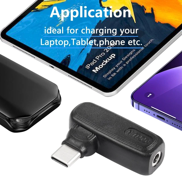 Alt view image 6 of 7 - 100W DC35135 PD Charging Adapter DC 3.5mm x 1.35mm Female to USB C Male Connector 15V-20.5V Input 5V/9V/20V Output Built-in Automatic Identification Induction Chip for Type-C Devices