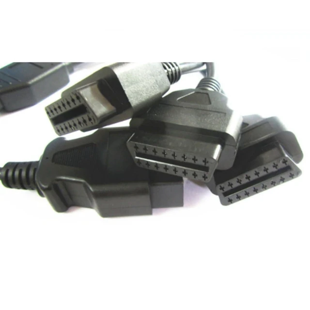 Alt view image 3 of 4 - 16-Pin OBD2 Splitter Cable 1 to 3 Car Diagnostic Extension Cable Male to Female L Head Connector Three 16-Pin OBD2 Ports 1/3 Conversion Cord for Multiple Diagnostic Devices 1.64FT/50CM