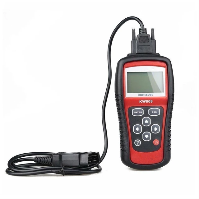 Alt view image 2 of 7 - KW808 OBD2 OBDII EOBD Car Diagnostic Code Reader Vehicle Fault Code Tester and OBD-II Diagnostic Tool with 16-Pin Connectivity Live PCM Data O2 Sensor Tests DTC Lookup USB Printing 6-Foot Cable