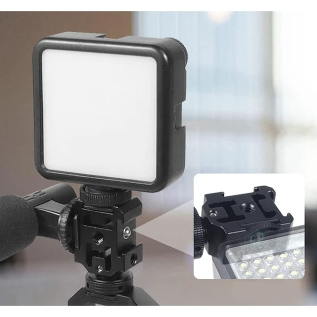 Alt view image 5 of 7 - Triple Hot Shoe Adapter Bracket Aluminum Alloy 3-Head Cold Shoe Extension with Bottom 1/4 Screw Hole DSLR Camera LED Video Microphone Flash Light Tripod Holder Black 5.1 x 3 x 2.5cm