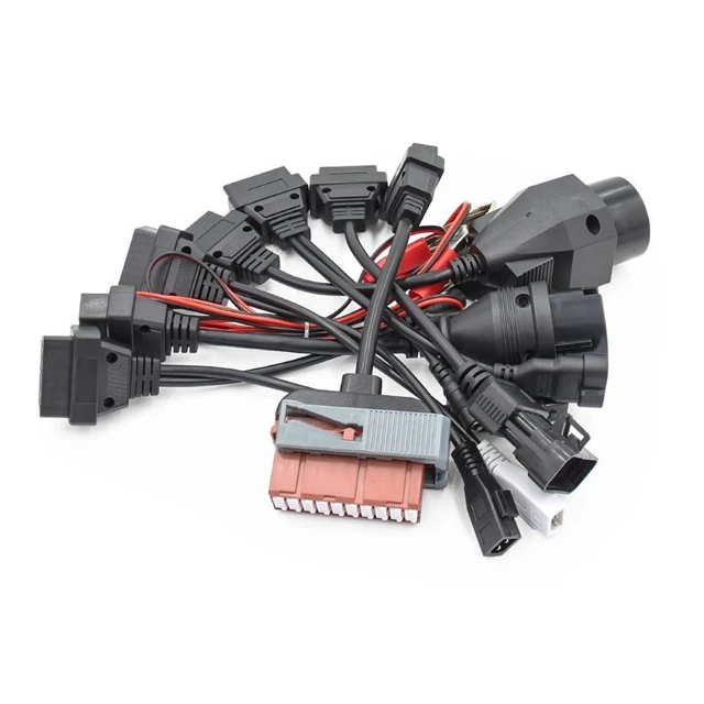 Alt view image 3 of 4 - OBD2 Diagnostic Cable Adapter Set with Test Lead 16-Pin and 6-Pin OBD Connector Cables for Truck and Car Scan Tools Color-Coded Labeled Automotive Connection Kit 8pcs