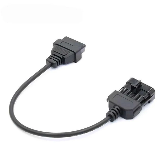 Alt view image 2 of 6 - 10 Pin OBD Diagnostic Cable with OBD2 16 Pin Extension Connector Vehicle Data Link Cable for Automotive Diagnostic Connection Car Diagnostic Connector CE Plastic 26CM Black 1pc