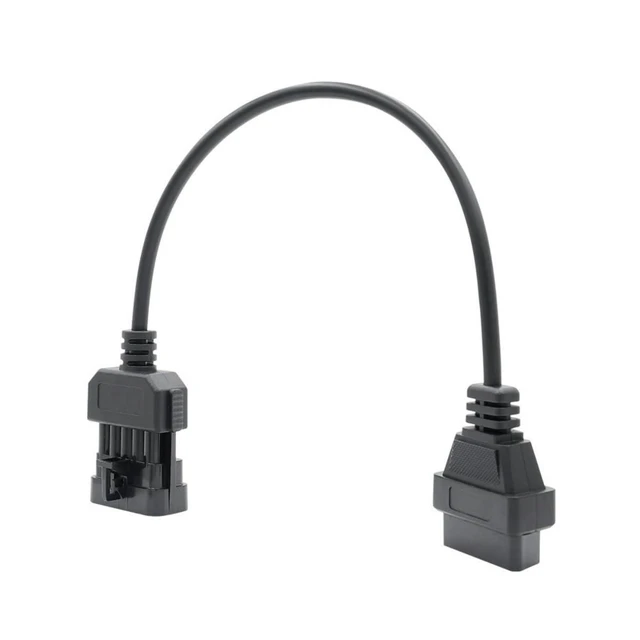 Alt view image 6 of 6 - 10 Pin OBD Diagnostic Cable with OBD2 16 Pin Extension Connector Vehicle Data Link Cable for Automotive Diagnostic Connection Car Diagnostic Connector CE Plastic 26CM Black 1pc