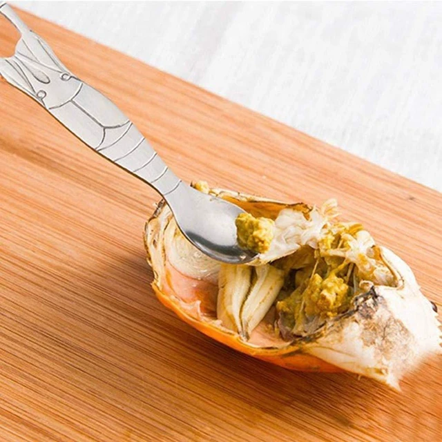 Alt view image 5 of 7 - Seafood Tool Set with Storage Box 4 Stainless Steel Seafood Forks 2 Lobster Crackers Die Cast Zinc Alloy 16 cm and 17.5 cm Forks 15 x 2 cm and 17.8 x 3 cm Crackers for Crab Lobster 6 Pieces