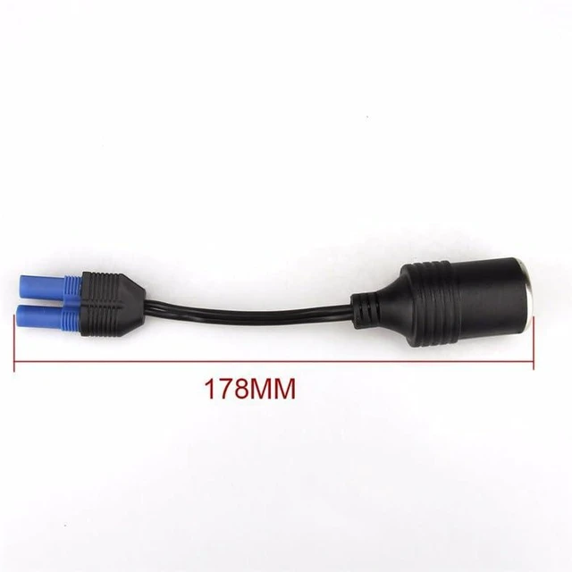 Alt view image 3 of 5 - EC5 to Cigarette Lighter Socket Adapter Cable 12V Jump Starter Power Supply Lead 15A Output Current Emergency Power Cable for Air Compressors Car Refrigerators Cleaners and Recorders 178mm