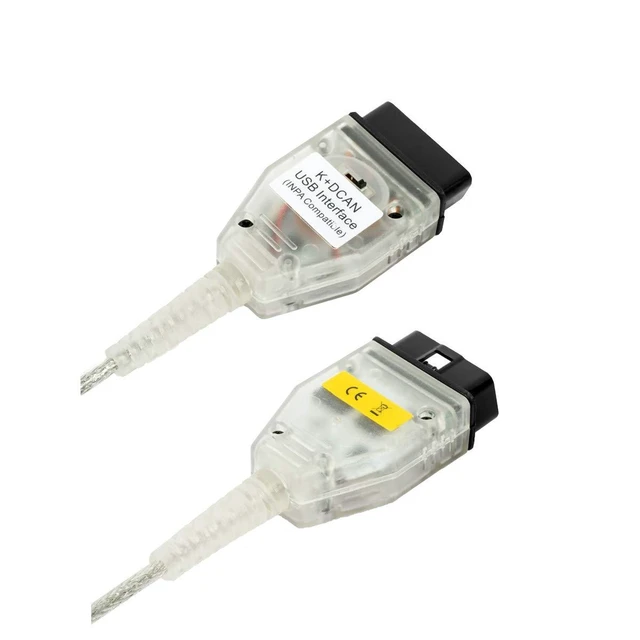 Alt view image 4 of 6 - K+CAN Cable with Switch INPA FT232RL USB OBD2 Interface Cable Ediabas Diagnostic Programming D-CAN PT-CAN K-CAN 500 kbit/s 100 kbit/s Windows 7 32bit NCS Expert Tool32 E-Chassis Vehicles E60 E90