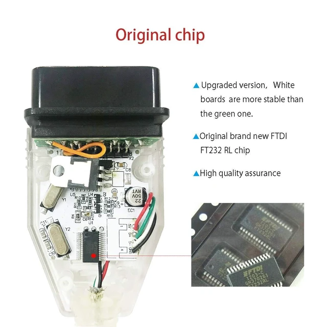 Alt view image 5 of 6 - K+CAN Cable with Switch INPA FT232RL USB OBD2 Interface Cable Ediabas Diagnostic Programming D-CAN PT-CAN K-CAN 500 kbit/s 100 kbit/s Windows 7 32bit NCS Expert Tool32 E-Chassis Vehicles E60 E90