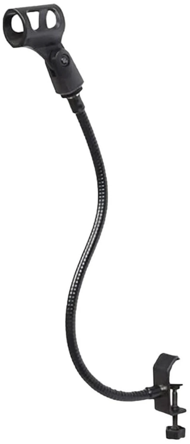 Alt view image 6 of 7 - Gooseneck Microphone Stand Adjustable Clamp Desk Mic Arm Metal Bendable Detachable Stand for Handheld Microphones up to 38 mm/1.5 inch Rotating Table Mount for Podium Singing Interviews Black