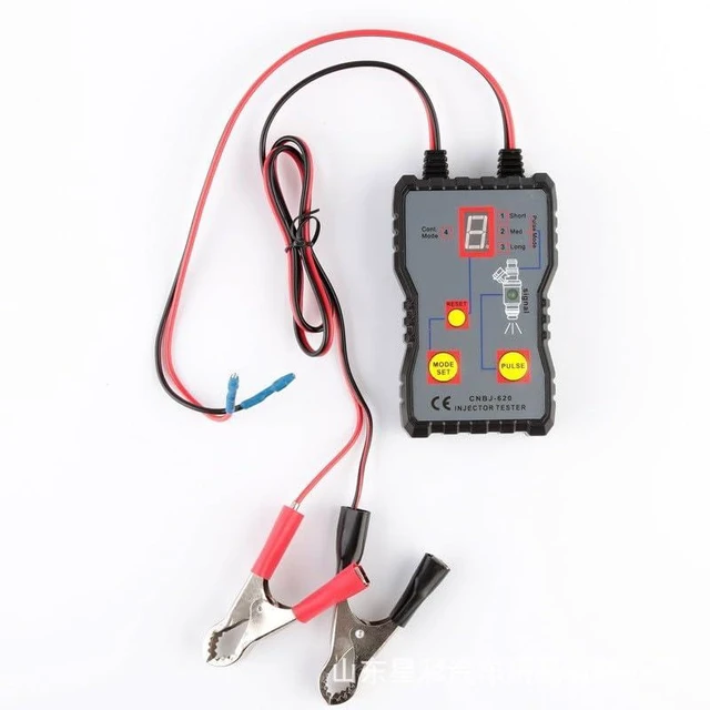 Alt view image 4 of 7 - CNBJ-620 Fuel Injector Tester Kit 12V Automotive Diagnostic Tool with Digital Display Injector Pulse Testing Cleaning Heads Alligator Clips Pulse Output Terminals and Carrying Case