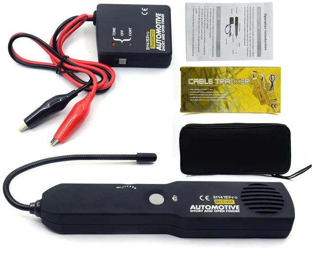 Main image of EM415 Pro Automotive Short and Open Circuit Finder Receiver 6-42V Cable Tracker and Non-Contact Wire Tracer with 7 in Flexible Probe Adjustable Sensitivity LED Circuit Tester for Vehicle Wiring