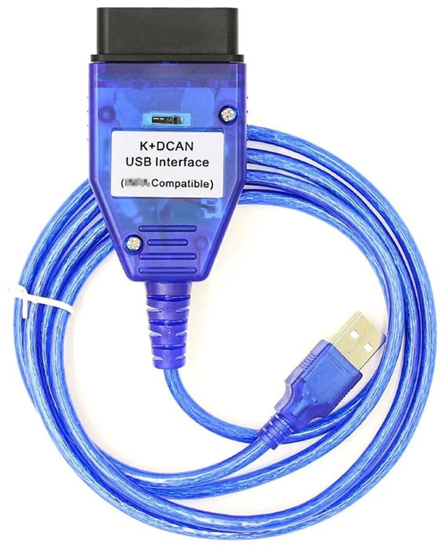 Main image of K+DCAN OBD2 Diagnostic Cable with K-Line DCAN Protocol Switch FTDI FT232RL Chipset USB Interface for E-Series Coding EDIABAS NCS Expert ISTA Read Erase Codes Adaptations CAN BUS