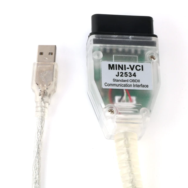 Alt view image 2 of 4 - Mini Vci J2534 Diagnostic Programming Cable USB to OBD2 16pin Adapter TIS Techstream Software Communication Protocols for Toyota Since 1996 Win7 32 bit FTDI FT232RQ V1.4.0